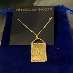 Rebecca Minkoff Gold Initial Necklace